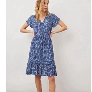 Rails Women’s KiKi  Navy Floral V-Neck Midi Dress